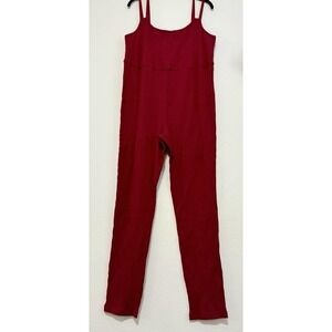 Shein Curve 2XL Ribbed Jumpsuit Stock Number A15, Burgundy Ribbed Stretch